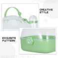 thumbnail image 3 of SOPOTUTU Portable Light Green ABS Hamster Cage with Water Bottle, Ventilation, and Accessories for Small Pets and Rodents, 3 of 8