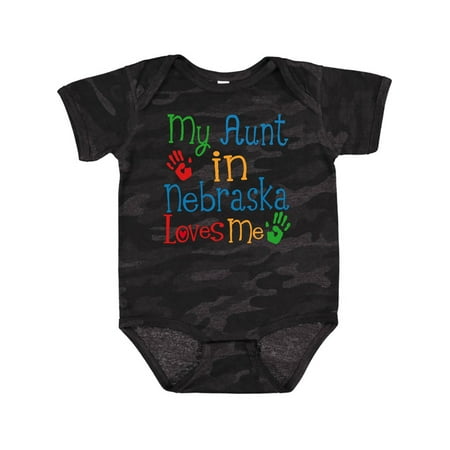 

Inktastic My Aunt in Nebraska Loves Me Gift Baby Boy or Baby Girl Bodysuit