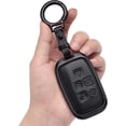 thumbnail image 1 of Key Fob Cover Compatible with Fit for Land Rover Evoque Velar Sport Discovery Freelander 2 LR4 and for Jaguar XF XJ XE F-PACE F-TYPE Zinc Alloy Shell Keychain Case Holder Protector,Black, 1 of 5