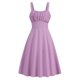 thumbnail image 4 of Vestido de verano con tirantes finos y corte en A para mujer: diseño elegante y ajustado, tejido elástico, adecuado para fiestas y ocasiones informales., 4 of 4