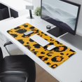 thumbnail image 2 of Long Mouse Pads for Desk,Yellow and Black Of Leopard Print Desk Mats on Top Of Desks, Desk Mouse Pad Extra Large with 3mm Non-Slip Base and Stitched Edge for Gaming,Office,Work,Home 31.5"x11.8", 2 of 6