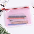 thumbnail image 3 of Bolsa de malla con cremallera Desiderio, bolsa de malla de plástico con cremallera, bolsa de almacenamiento de documentos impermeable para el hogar, la oficina y los viajes, roja, 3 of 5