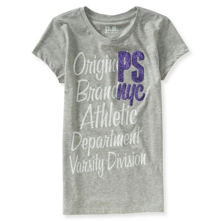 Aeropostale Girls Glitter Nyc Graphic T-Shirt