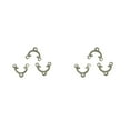 thumbnail image 4 of Guardoinrt Superbe Filigrane 3 Trous Connecteur Menuiser Bijoux Bricolage Résultats Blanc K 2Set, 4 of 6