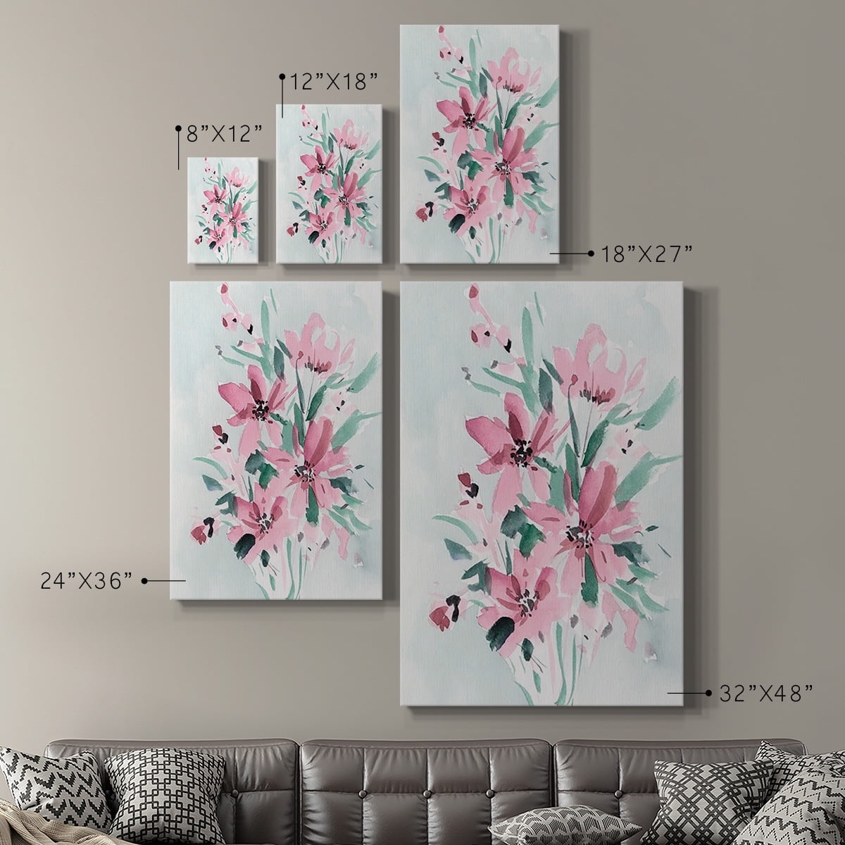 Posy Blooms I Premium Gallery Wrapped Canvas - Ready to Hang