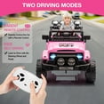 thumbnail image 4 of EDTara 12V Ride On Truck Car, Battery Powered Car w/Remote Control, Spring Suspension, LED Lights, Bluetooth, 3 Speeds, Electric Car for Kids, 4 of 8