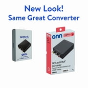 onn Composite AV to HDMI Converter, Black
