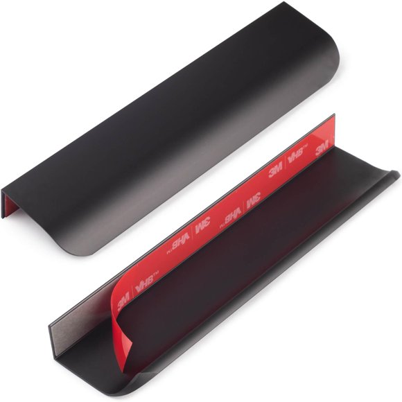 Tirador de mano adhesivo RVPEKUPE para armario, color negro mate, 15 cm