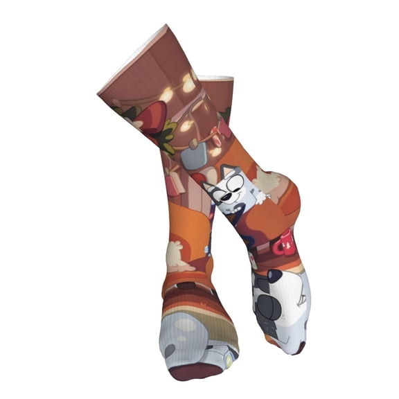 Sigee Bluey (69) Print 20in Socks for Men Women Gifts for Him Boyfriend Teenage Boys Stocking