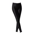 thumbnail image 2 of BOOMILK Leggings for Women Glossy Casual High Waisted Elastic Yoga Pants Wearing Slim Fitting 9 Point Candy Colored Leggings Black, 2 of 6