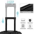 thumbnail image 3 of 2-Piece Luggage Set 20" ABS Hardside Suitcase Carry On Bag with 14" Makeup Case, 3 of 5