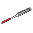 thumbnail image 3 of Kabob Grilling Baskets, Barbecue Grill Basket Iron Easy To Use Portable Non Messy  For Camping For Meat Wood Color,Red, 3 of 8