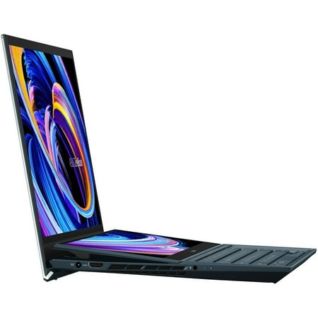 ASUS - ZenBook Pro Duo 15.6" 4K Ultra HD Touch-Screen Laptop - Intel Core i9 - 32GB Memory - NVIDIA GeForce RTX 3070 - 1TB SSD - Celestial Blue