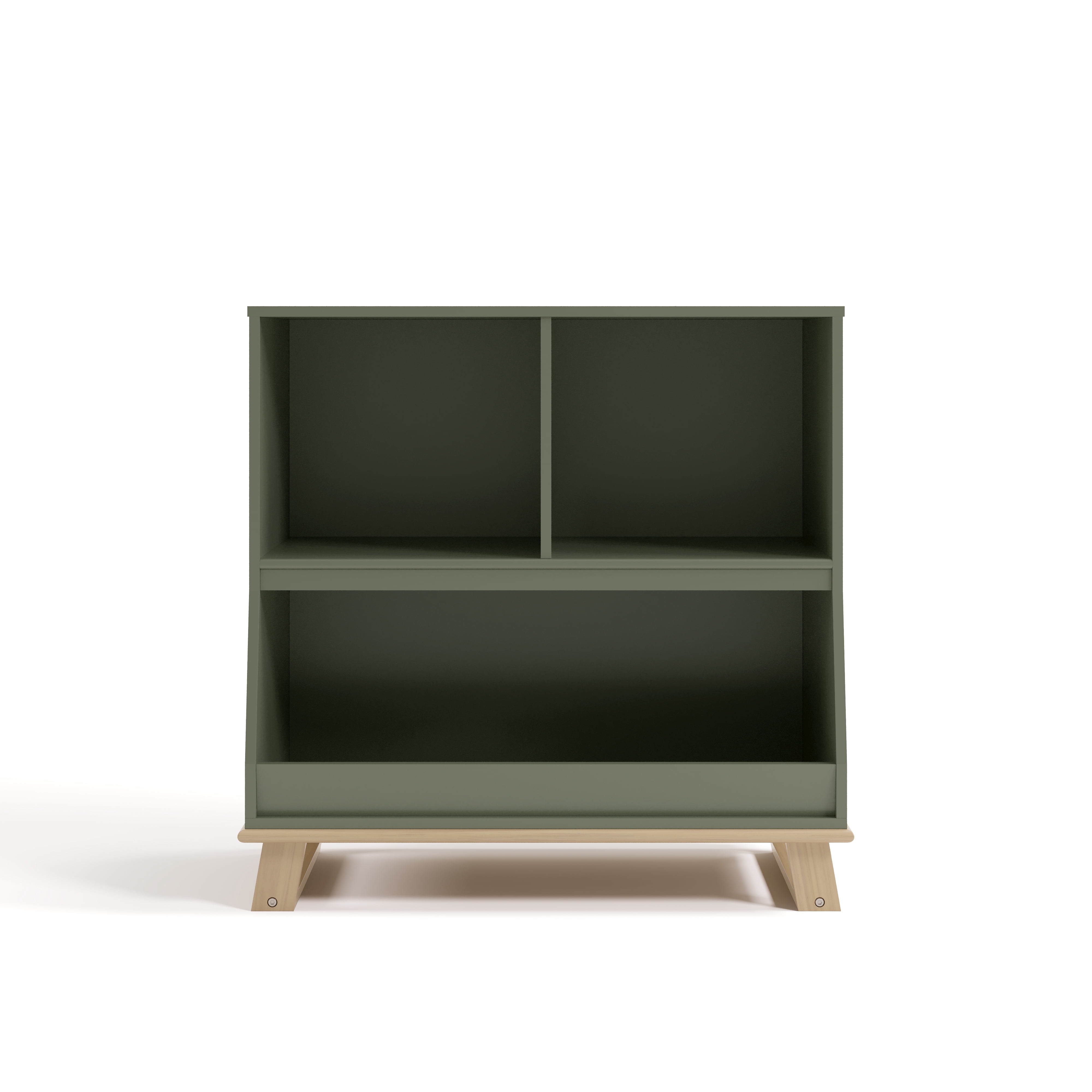 Storkcraft Modern Convertible Infant Changing Table, Olive with Driftwood
