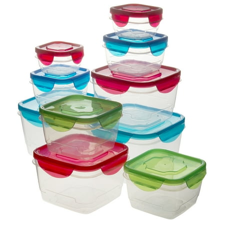 20 Piece Set Food Storage Container With Airtight Snap Locking Lids ...