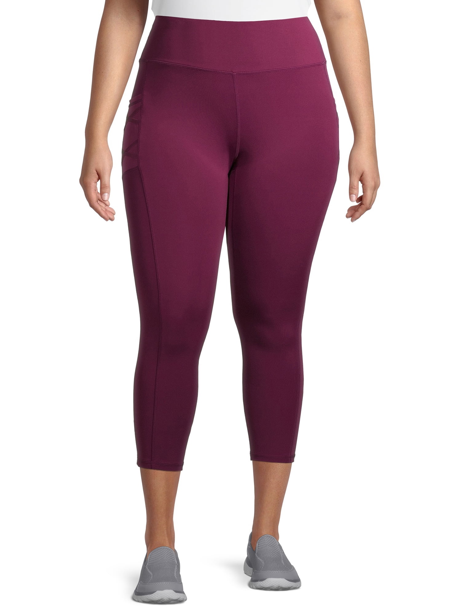 RAYPOSE Womens Workout Capri Leggings for Women with Pockets Plus