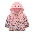 thumbnail image 5 of Sewkxo Toddler Rain Jacket Waterproof Hooded Rain Coats for Girls Windbreaker Outwear,Purple Pink 140, 5 of 6