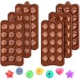 thumbnail image 1 of Moldes De Chocolate, Moldes De Silicona Para Chocolate 6 Piezas, Moldes De Chocolate De Silicona, Moldes De Silicona De Grado Alimenticio, Antiadherentes, Adecuados Para Navidad, F, 1 of 5