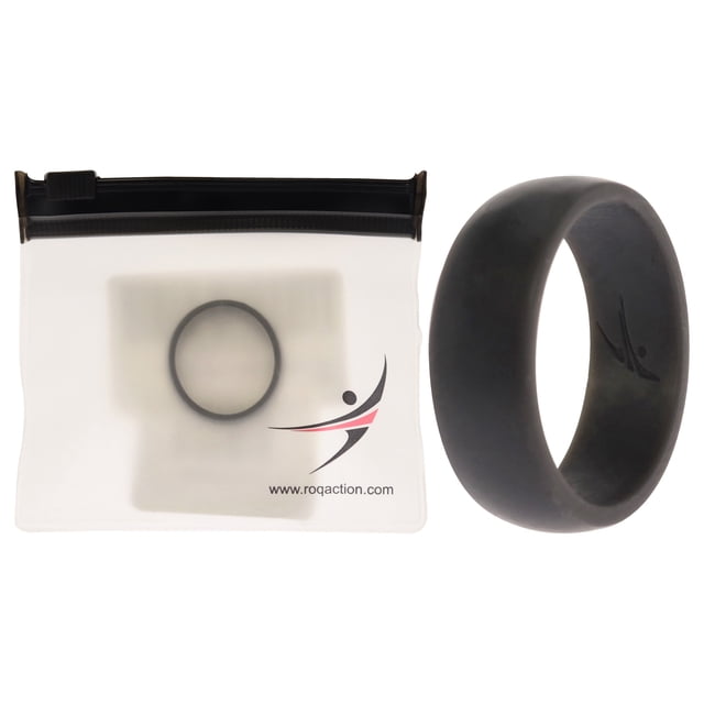 Alianza de boda de silicona - Gris de ROQ para hombre - Anillo de 12 mm