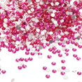 thumbnail image 1 of Uxcell Piedras de strass redondas de fondo plano, gemas de cristal de fondo plano para manualidades DIY, decoración de ropa y arte de uñas Fucsia SS10, 1 of 7