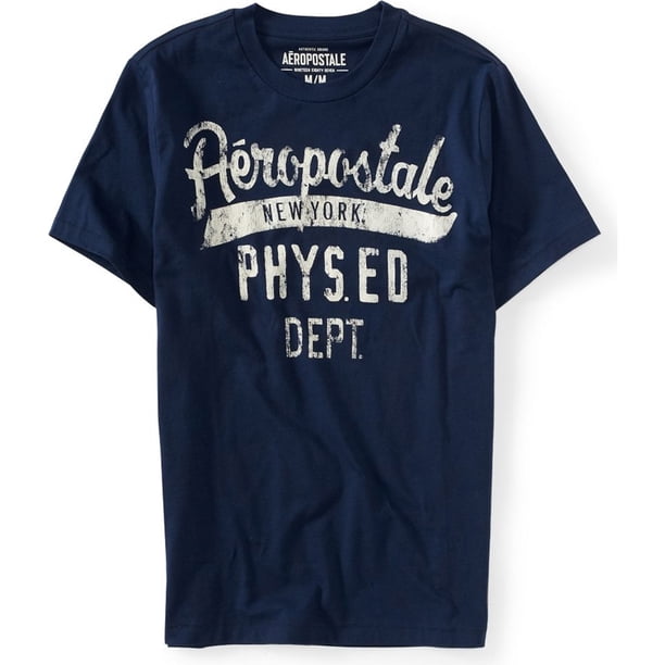 Aeropostale Hombres Nueva York Phys. Ed Dept. Camiseta gráfica, azul, XXL
