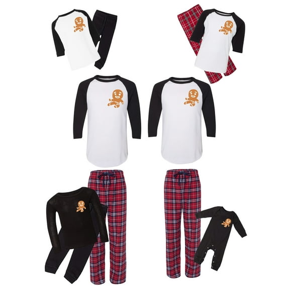Awkward Styles Matching Christmas Pajamas Set Red Gingerbread Ninja Family Sleepwear