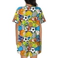 thumbnail image 3 of Picia Various Balls Pajamas Sets for Women Soft Short-Sleeved Pjs with Lounge Shorts Two Piece Sleepwear-X-Large, 3 of 9