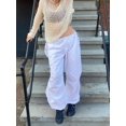 thumbnail image 1 of Pantalones informales para mujer, ropa de calle de cintura baja con cordón suelto liso, pantalones de chándal holgados de pierna ancha, pantalones Cargo Hippie para mujer Tan Jianjun unisex, 1 of 2
