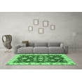 thumbnail image 3 of Ahgly Company Indoor Square Oriental Emerald Green Traditional Area Rugs, 5' Square, 3 of 4