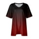 thumbnail image 3 of Camiseta de Manga Corta de Cuello en V Sólido Casual, Camisetas de Manga Corta para las Mujeres, 3 of 7