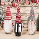 thumbnail image 2 of fundas para botellas de vino de gnomo navideño, paquete de 4 adornos para botellas de vino de gnomos suecos hechos a mano, decoraciones decorativas de Navidad de felpa escandinava de Papá Noel, decora, 2 of 5