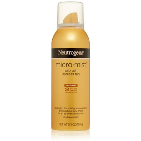 Neutrogena Micro-Mist Airbrush Sunless Tan Spray Medium 5.30 oz (Pack of