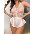 thumbnail image 1 of Body moldeador de cuerpo sexy con tirantes abiertos y bordados de verano para mujer, 1 of 4