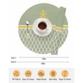thumbnail image 6 of 13 Inch Round Placemats Set of 6, Sage Green Morocco Non Slip Heat Insulation PP Table Mats, Ocean Yellow Nautical Anchor Stripe Washable Place Mats for Kitchen Dining Party Table Decor, 6 of 7