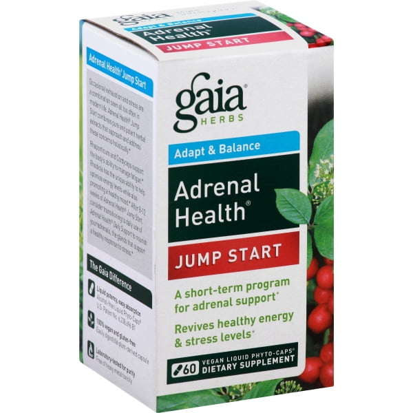 Gaia Herbs Adrenal Health Jump Start 60 Vegan Caps Walmart Com Walmart Com