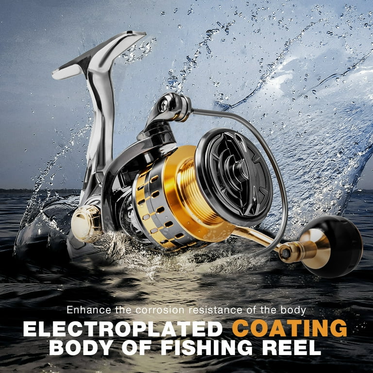 Ghosthorn Fishing Reels Freshwater Spinning Reel Saltwater Fishing Reel 13+1  Stainless Steel Ball Bearings Fishing Reel Up to 26.5LBs Max Drag 5.5:1  Gear Ratio - Walmart.com