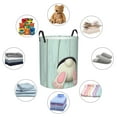 thumbnail image 4 of Balery White Bunny Bottom And Easter Eggs Cesta de ropa redonda con asas, impermeable, independiente, para ropa, juguetes, dormitorio y familia-Small, 4 of 6