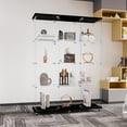 thumbnail image 5 of mteryoing Glass Display Cabinet 4-Shelf Curio Cabinets Floor Standing Bookshelf Glass Display Case Corner Cabinet For Office Living Room, 5 of 6