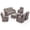 Yellow/Beige, variant on Jentlehouse 8-Piece Outdoor Patio Furniture Set with 4 Swivel Rocking Chairs,Wicker Rattan Sofa Set Outdoor Sectional Conversation Set with ottomans for Garden Lawn Balcony