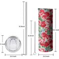 thumbnail image 5 of 20oz Pioneer Flower Skinny Tumblers Stainless Steel Tumbler with Lid and Straw,Vacuum Insulated Double Wall Travel Tumbler Cups with Cleaning Brush for Coffee,Tea, 5 of 6