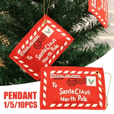 

Non-Woven Christmas Envelope Lightweight Xmas Tree Pendant Romantic Theme Party Supplies for Home Bar Hotel New(quantity:10pcs)