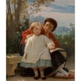 thumbnail image 2 of Léon-Jean-Basile Perrault 12x14 Gold Ornate Wood Frame and Double Matted Museum Art Print Titled - A Reading Lesson, 2 of 4