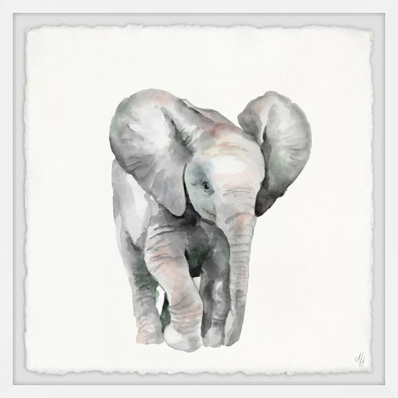 Marmont Hill Lonely Elephant Framed Wall Art