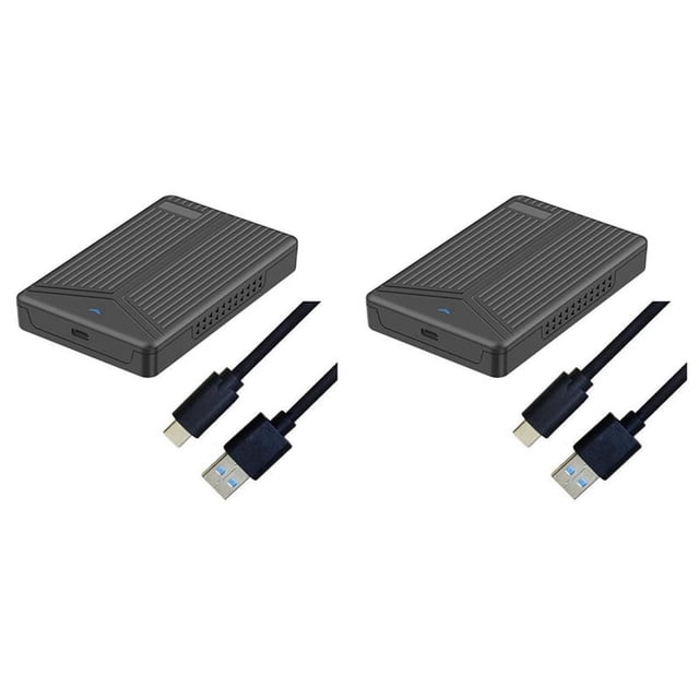 2X USB 3.1 Mobile Box 2.5 Inch SATA Box SSD Enclosure Support 15mm Hard Drive for Computer Notebook