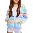 thumbnail image 3 of Avtoify Girls Hoodies Casual, Girls Fall Jacket Lightweight Leisure, Toddler and Children Boy and Girl Fashion Print Long Sleeve Pocket Zip Hooded Jacket, 3 of 9