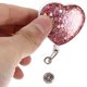 thumbnail image 5 of GOOHOCHY 2 porta credencial prácticos con forma de corazón, hebillas para tarjetas de identificación, clips adorables para credencial., 5 of 8