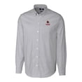 thumbnail image 2 of Men's Cutter & Buck  Charcoal Louisville Cardinals Alumni Logo Stretch Oxford Stripe Long Sleeve Button-Down Shirt, 2 of 3