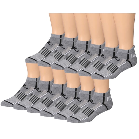 RONNOX Men's 12-Pairs Low Cut Running & Athletic Performance Tab Socks MRLT23-AB-ML