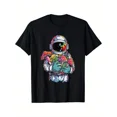 thumbnail image 1 of T-shirt Unisexe Amusant avec Champignons, Astronaute Coloré, Science, Graphique Y820, P-5TG, 1 of 4