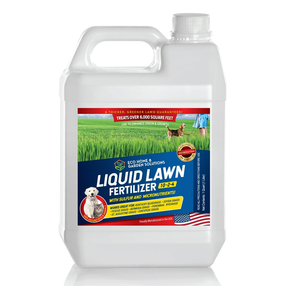 Liquid Lawn Fertilizer Eco Garden Solutions 1024 NPK Fertilizer Liquid Fertilizer for Lawn